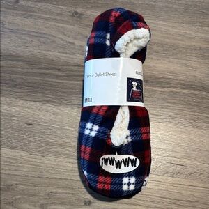 NWT Uniqlo X Peanut Women Fleece Ballet Shoes in Sz L